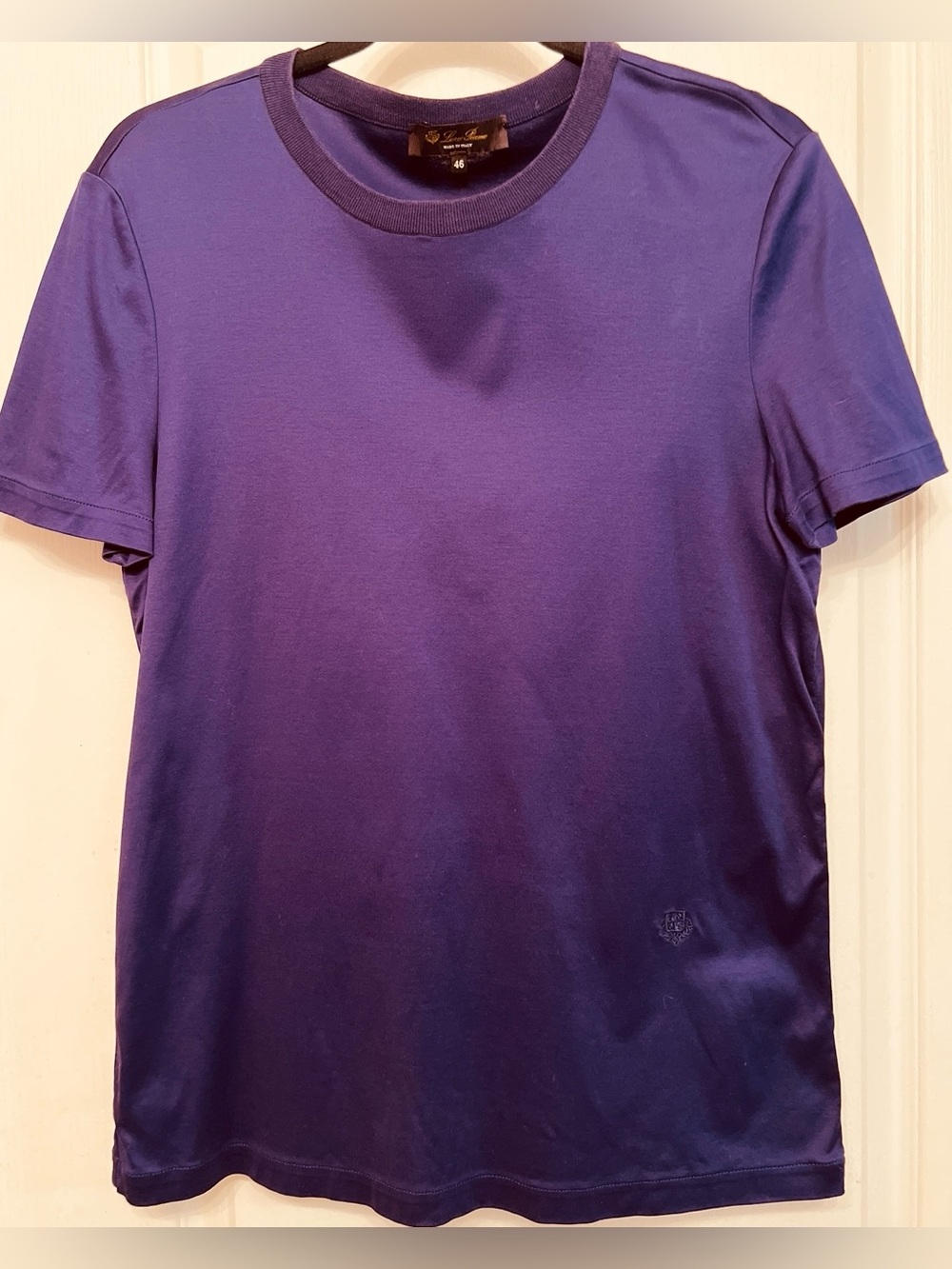 Loro Piana Purple Short-Sleeve Crewneck Tee